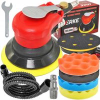 SZLIFIERKA OSCYLACYJNA PNEUMATYCZNA MIMOŚRODOWA DREWNA METALU + GĄBKI 125MM