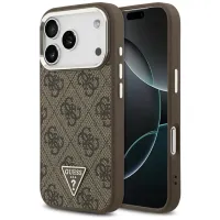 etui guess 4g triangle logo magsafe na iphone 17 pro - brązowe