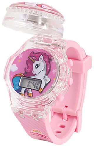 zegarek dziecięcy OBROTOWY dla dziewczynki UNICORN jednorożec MUSIC ŚWIATŁO na Arena.pl