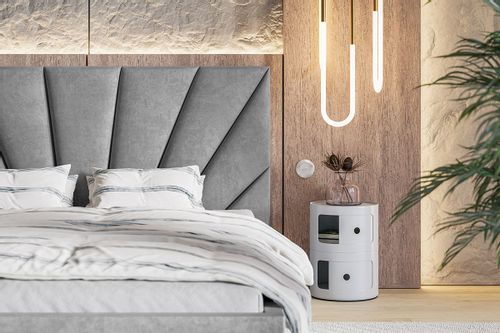 Łóżko tapicerowane slim3 180x200 ze stelażem i pojemnikiem kolory na Arena.pl