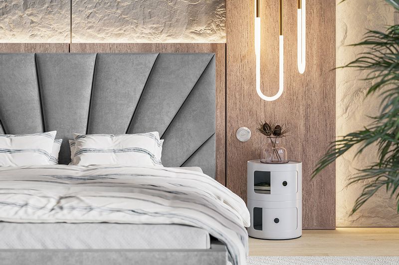 Łóżko tapicerowane slim3 180x200 ze stelażem i pojemnikiem kolory zdjęcie 8