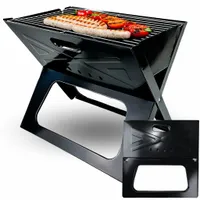 GRILL TURYSTYCZNY WĘGLOWY SKŁADANY PRZENOŚNY KEMPINGOWY WALIZKA BBQ GRIL