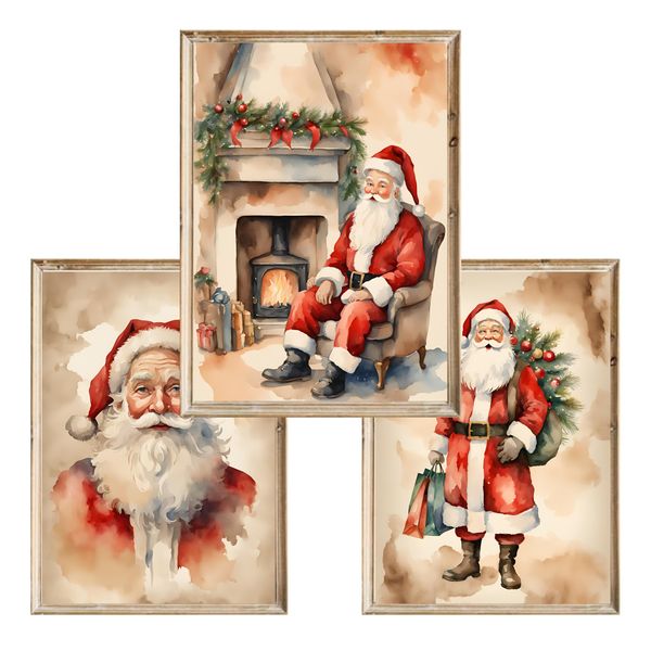 Zestaw trzech plakatów Santa Claus zdjęcie 1