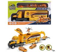 CIĘŻARÓWKA ROBOTY DROGOWE Z AUTAMI LAWETA SKOCZNIA