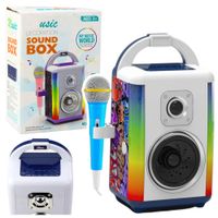 Zestaw Muzyczny Sound Box Mikrofon Głośnik Bluetooth MP3 Nagrywanie LED