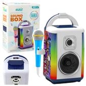 Zestaw Muzyczny Sound Box Mikrofon Głośnik Bluetooth MP3 Nagrywanie LED