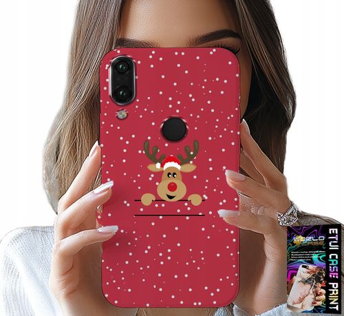 ETUI DO HUAWEI P SMART 2019 - ŚWIĄTECZNY RENIFER MIKOŁAJ ŚWIĘTA +SZKŁO na Arena.pl