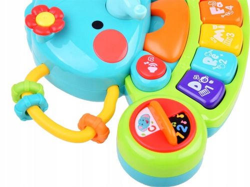Pianinko muzyczne słonik kolorowa zabawka ZA3008 na Arena.pl