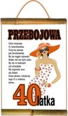 dyplom urodziny ''40'' dla pani