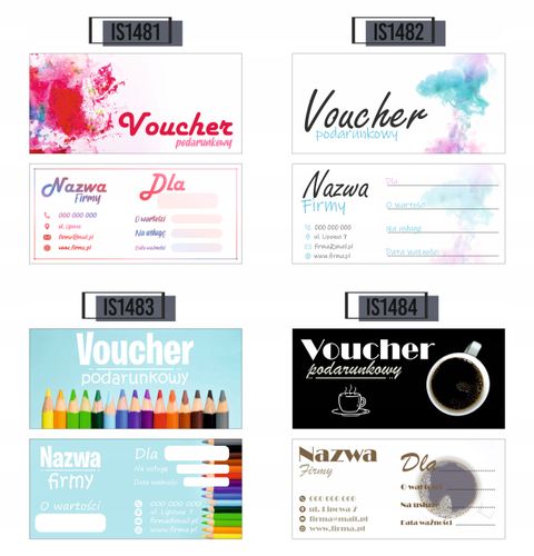 VOUCHERY PODARUNKOWE na zakupy lub usługi 60 szt. GOTOWY PROJEKT na Arena.pl