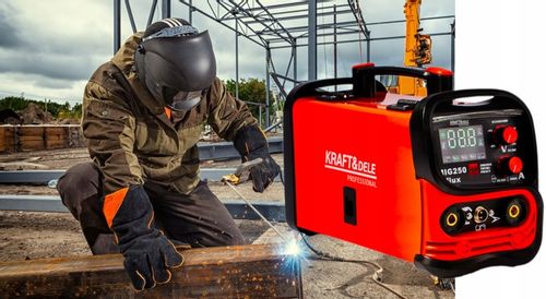 Spawarka INWERTEROWA INWERTOROWA FLUX MIG MMA LIFT TIG 250A PÓŁAUTOMAT 4w1 na Arena.pl