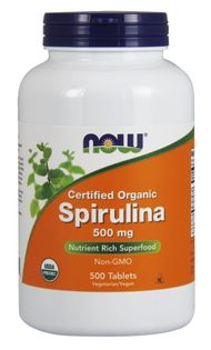 Spirulina Organic - 500mg - 500 tablets Nowfoods