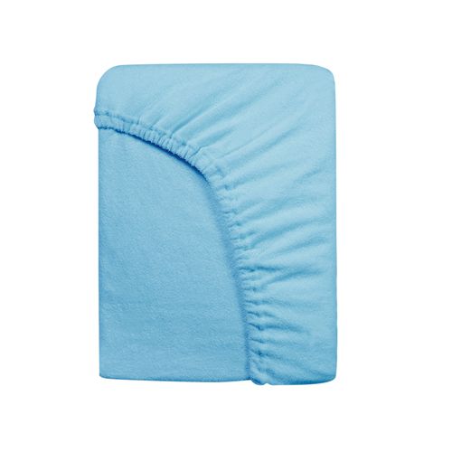 Prześcieradło frotte z gumką 140x200 100% BAWEŁNA kolor niebieski na Arena.pl