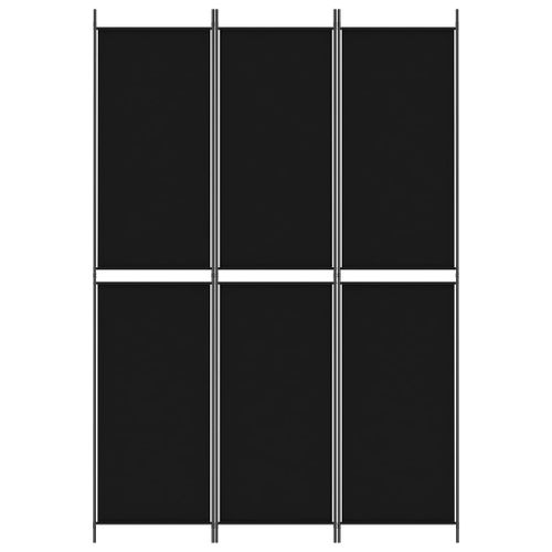 Parawan 3-panelowy, czarny, 150x220 cm, tkanina na Arena.pl