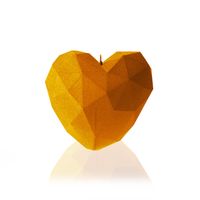 Świeca Heart Low-Poly Świeczka Serce Wegańska parafina 18h