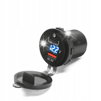 Motocyklowe gniazdo USB QC3.0 +USB typ-C PD 3.6A