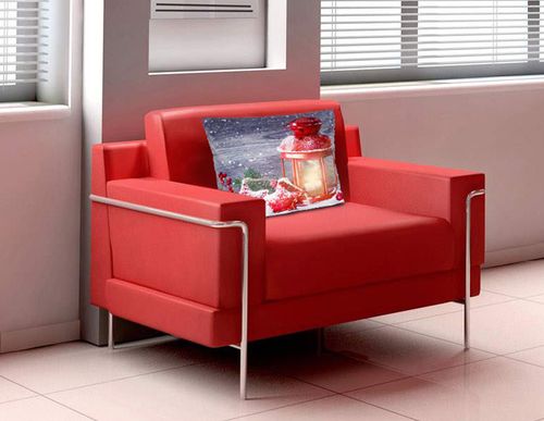 Poszewka LED na poduszkę 40x40 świecąca na baterie wzór lampion czerwony na Arena.pl