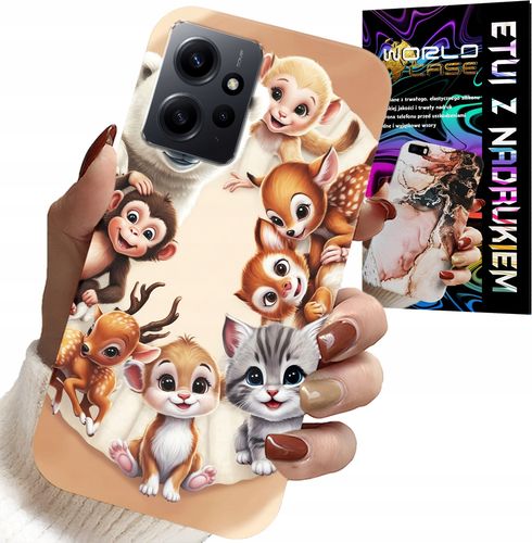 ETUI DO XIAOMI NOTE 12 4G - PLECKI DLA DZIECI W ZWIERZĘTA LEŚNE CASE na Arena.pl