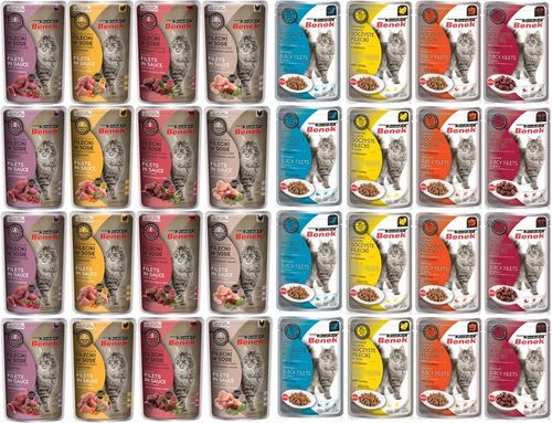 Benek Mokra karma Fileciki Saszetki dla kota Mix Smaków 32x85g na Arena.pl