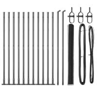 Ogrodzenie z słupkami Szary 1.5 x 25 m Stal pokryta PCV