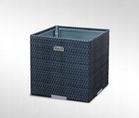 Donica ogrodowa technorattanowa 46x46x46 ZIELONA