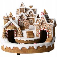 FIGURKA ŚWIĄTECZNA LED DOMKI PIERNIKI POCIĄG RUCHOMY DUŻA NA ŚWIĘTA PREZENT