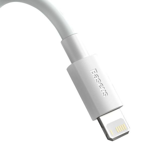 Kabel USB do Lightning Baseus Simple Wisdom, 2.4A, 1.5m (biały) 2szt. zdjęcie 2