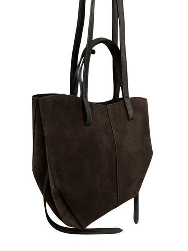 Torebka damska VERA PELLE SHOPPERKA na ramię i do ręki ZAMSZ BRĄZ na Arena.pl