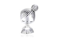Rodowany srebrny charms do pandora dziewczynka w sukience girl srebro 925 NEW131