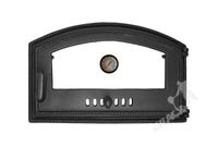 DRZWI C01 PRAWE - 29X46 CM + TERMOMETR 0-500°C do pieca pizzy pizzeria żeliwne