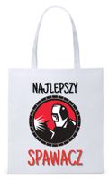 Dla Spawacza Prezent Torba Eco Biała Shopper Z Nadrukiem Ze Zdjęciem