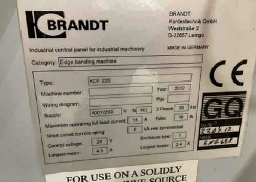 Okleiniarka wstępne frezowanie zarabianie naroży BRANDT Highflex 1220 na Arena.pl