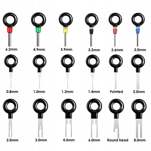 ZESTAW 100SZT KLUCZE WYJMAKI DO PINÓW KONEKTORÓW KOSTEK DEMONTAŻ na Arena.pl