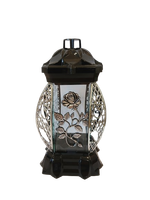 Znicz kapliczka nowoczesna z srebrną różą 26 cm