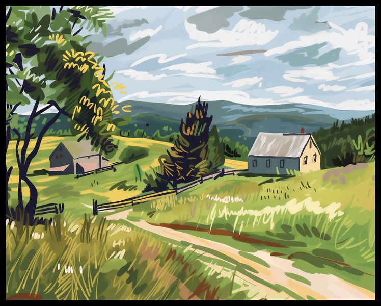 Plakat 76x60,5cm Bujna Wieś zdjęcie 2