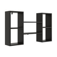 Nowoczesna półka ścienna, 102x18x60 cm, czarny, mat | TYLETEGOTU