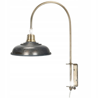 LAMPA KINKIET ŚCIENNA DO POWIESZENIA ZŁOTA SREBRNA METALOWA LOFT NOCNA