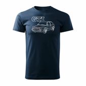 Koszulka z samochodem VW Golf 2 II męska granatowa REGULAR S