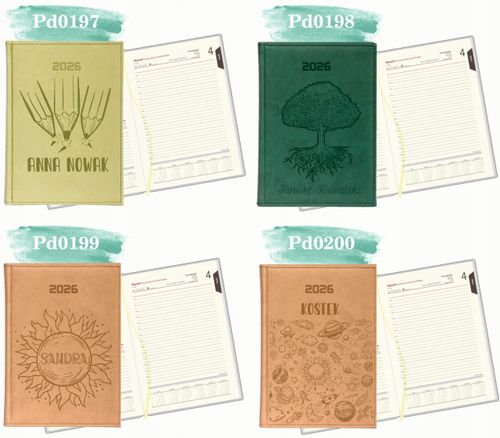 GRAWEROWANY KALENDARZ książkowy A5 2026 personalizacja duży wybór wzorów na Arena.pl