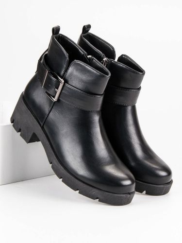 CZARNE WORKERY NA PLATFORMIE Rozmiar - 36 na Arena.pl