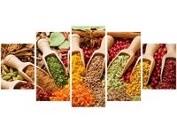 70CM 150CM OBRAZ 5 ELEM FESTIWAL PRZYPRAW ŚCIENNY