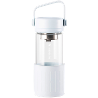BUYDEEM Szklana butelka z zaparzaczem 300ml, model DG42, kolor Oat White