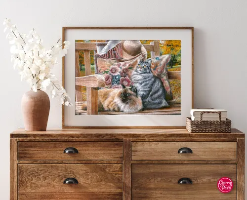 Puzzle 1000 elementów. Siedzące koty 30585 na Arena.pl