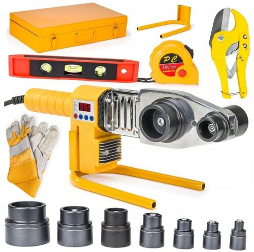 ZGRZEWARKA POLIFUZYJNA LCD DO RUR PCV PP 2800W 7-MATRYC 16-63 + WALIZKA na Arena.pl