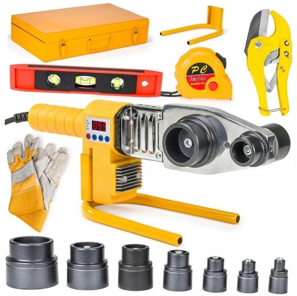 ZGRZEWARKA POLIFUZYJNA LCD DO RUR PCV PP 2800W 7-MATRYC 16-63 + WALIZKA zdjęcie 5