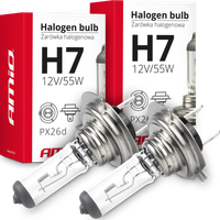 2X ŻARÓWKA HALOGENOWA AMIO H7 12V 55W FILTR UV ŻARÓWKI MIJANIA HOMOLOGACJA