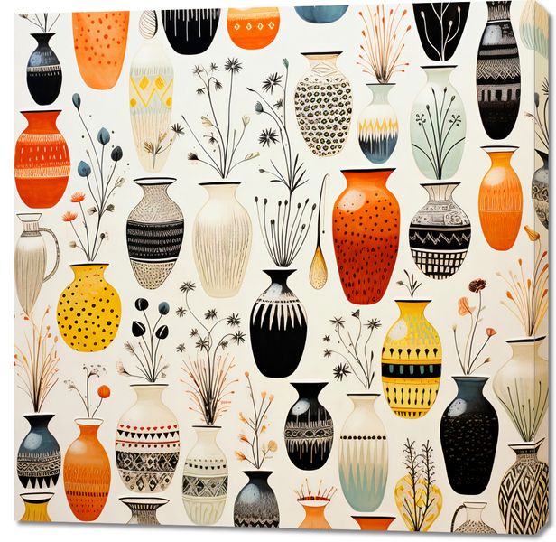 Obraz 100x100cm Symfonia Wazonów zdjęcie 1