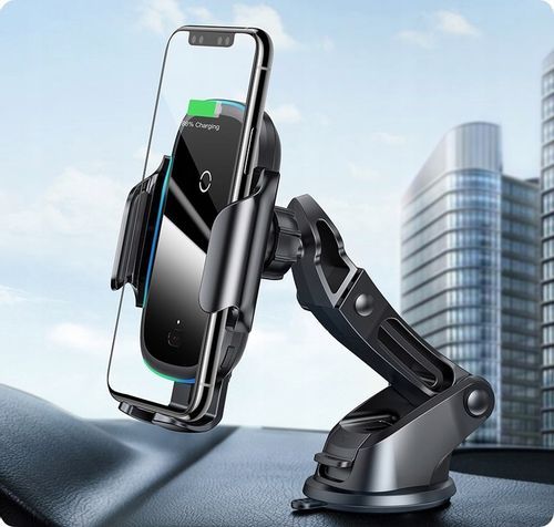 BASEUS UCHWYT SAMOCHODOWY NA TELEFON SZYBKA ŁADOWARKA INDUKCYJNA Qi 15W na Arena.pl