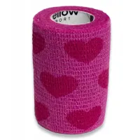 Bandaż kohezyjny 7,5cm x 4,5m różowy w serca
