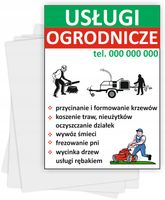 Ulotki A5 reklamowe firmowe 100 szt dużo wzorów USŁUGI OGRODNICZE